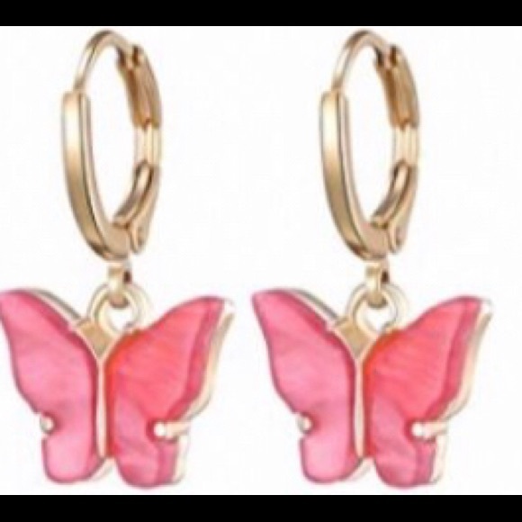 Dark Pink Brandy Melville Earrings - Picture 1 of 1